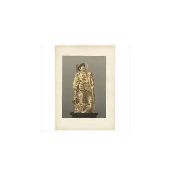 George Ashdown Audsley, Illustration of Japanese Carving in Ivory and Wood, 1884, Print For Sale - Image 4 of 5
