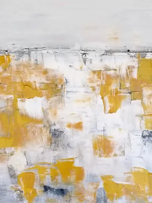 Original Abstract Art Print Canvas Modern Geometric Yellow Grey