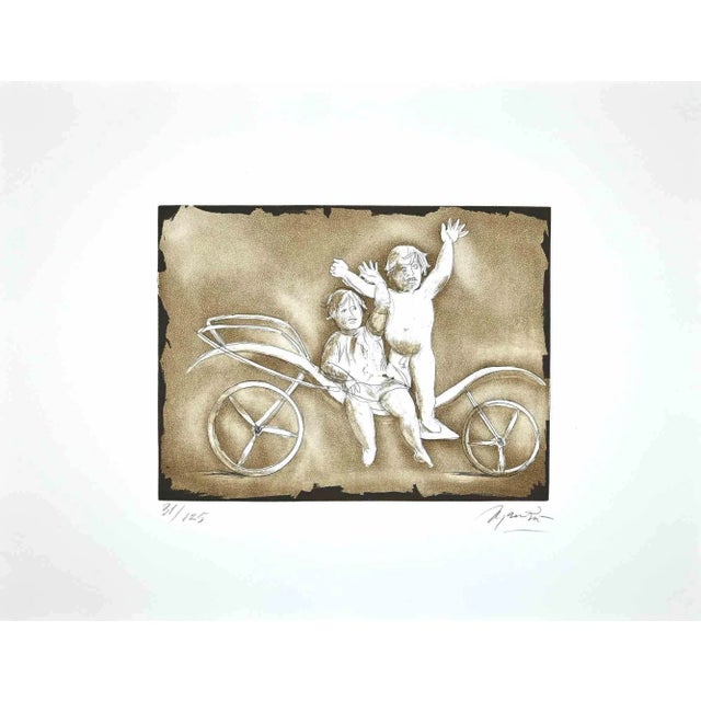 Hand Signed and numbered. Edition of 125 prints. Published in the artwork series: "Giacomo Manzù: Fifteen original...