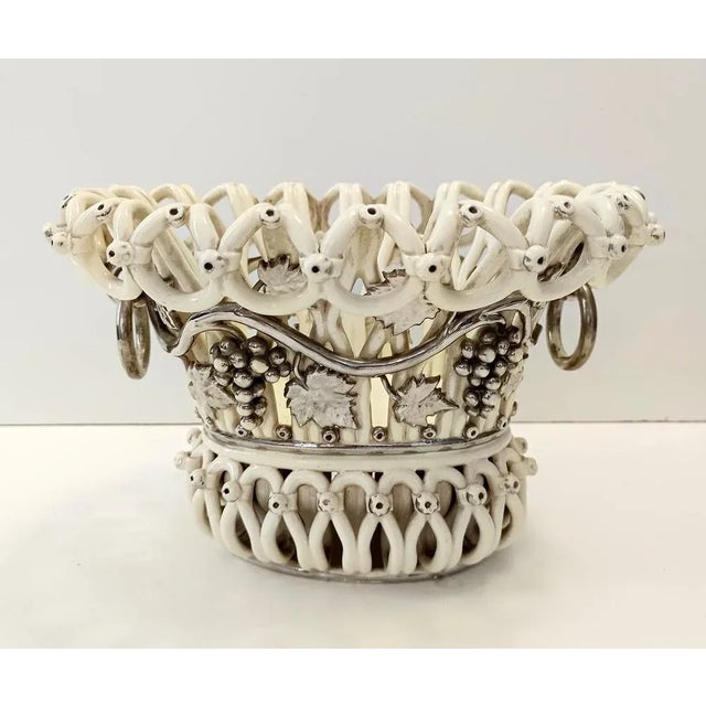 Cream Ceramic Fruit Bowl or Centerpiece by Charles de Boissimon, France For Sale - Image 17 of 17