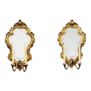 19th Century Baroque Italian Mirrors - a Pair