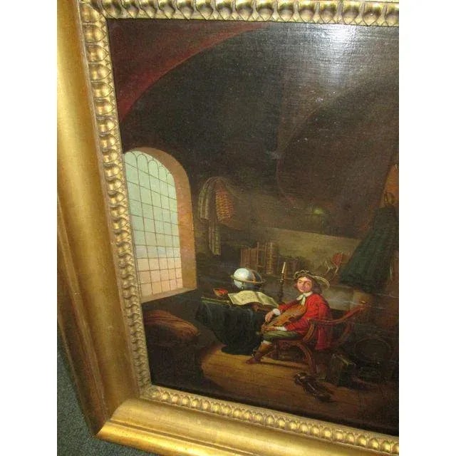 This is an exceptionally fine 18th or 19th C. copy of an old master painting originally done by Gerrit Dou (also spelled...