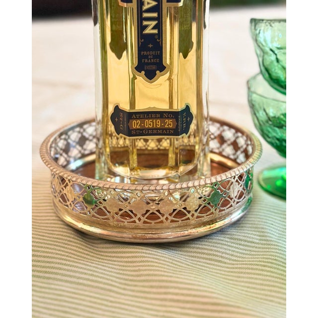 English 1950s Silverplate Vintage English Bottle Coaster For Sale - Image 3 of 5