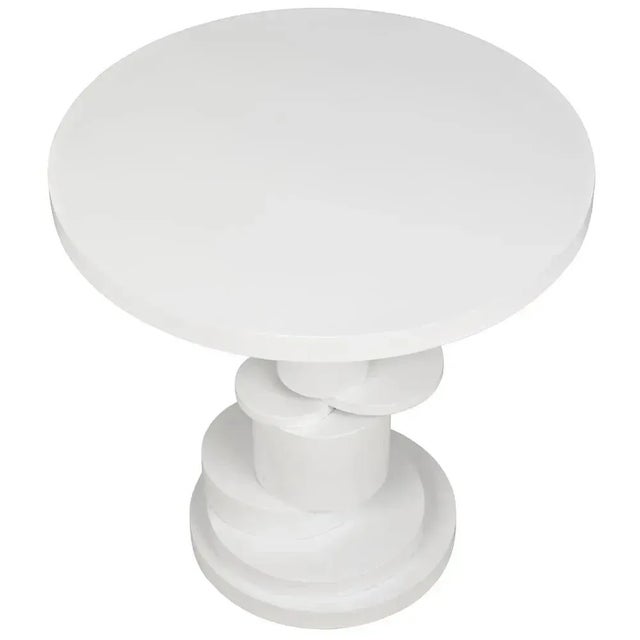 Mid-Century Modern NOIR Hugo Side Table, Solid White For Sale - Image 3 of 6