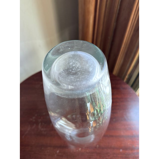 Mid 20th Century Mid 20th Century Mid-Century Modern Hand Blown Glass Decanter With Ground Stopper For Sale - Image 5 of 8