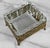 Gold Vintage Rococo Gold Filigree & Scalloped Glass Vanity Trinket Box For Sale - Image 8 of 10
