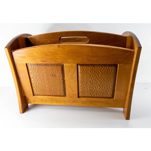 Mid-Century Modern Handmade Hardwood Koa Magazine Rack Holder For Sale - Image 9 of 9
