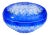 Crystal-Cut Blue Lidded Bowl For Sale