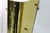 Unique style Italian wall sconces in pierced brass with Lucite. Sconces measure 31" high. Three brass rods pierce the...