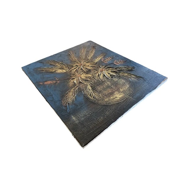 Vintage Mid Century Modern Heavy Impasto Floral - Home Galleries Inc. For Sale In West Palm - Image 6 of 13