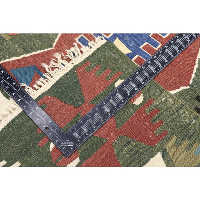 Late 20th Century Vintage Persian Shiraz Kilim Rug, 03'10 X 05'06 For Sale - Image 5 of 9