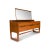 A beautiful mid-century teak lowboy dresser vanity. With a beautiful teak grain, this lowboy dresser features four pullout...