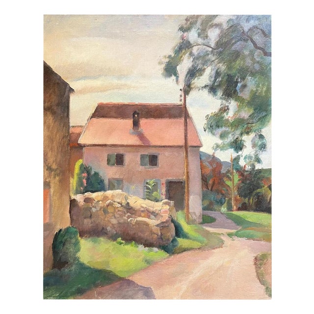 Fernand Blondin, Country House, Oil on Canvas For Sale