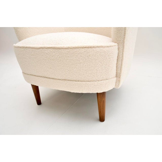 Wood Vintage Swedish Samsas Armchair attributed to Carl Malmsten, 1960s For Sale - Image 7 of 8