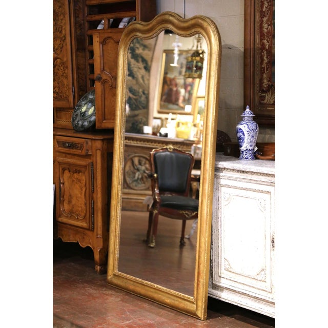 Gold Mid-19th Century French Louis Philippe Giltwood Wall Mirror For Sale - Image 8 of 10