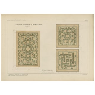 Alexandre M. Raymond, Islamic Woodwork Designs, 1924, Paper For Sale