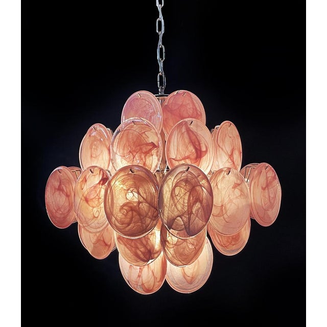 Vintage Italian Murano Chandelier in the style Vistosi For Sale - Image 10 of 18