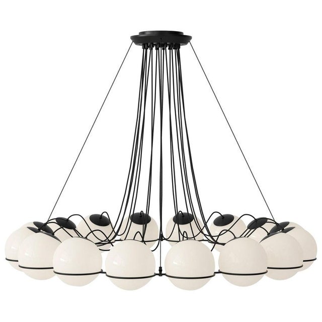 Black Model 2109/16/20 Lamp in Opaline Glass by Gino Sarfatti for Astep For Sale - Image 18 of 18