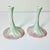 1970s 1980s Vintage Art Nouveau Botanical Coastal Porcelain Candle Holders - A Pair, Artist Signed For Sale - Image 5 of 15