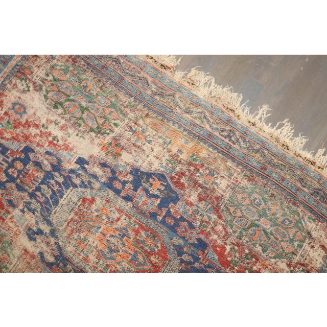 Square size accent size Soumac worn/distressed flatweave from the middle of the 19th century Details rug no. j4258 size 5'...