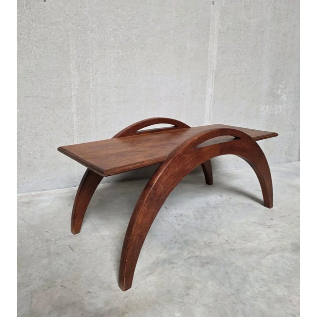 French Art Deco Coffee Table in Oak, 1930s For Sale - Image 4 of 8