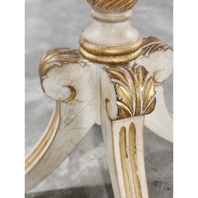 Decorative Florentine Style Handpainted Drum Side Table For Sale - Image 18 of 18
