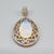 Gold Vintage Art Deco Style Pear Opal and Diamond Teardrop Statement Pendant in Gilded 925 Silver, 1980s For Sale - Image 8 of 15