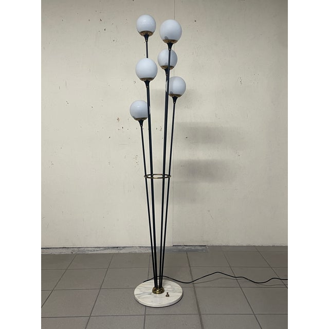 Alberello Glass Floor Lamp form Stilnovo, 1950s For Sale - Image 16 of 18