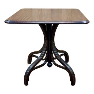 Mahogany and Beech Bistro Table, 1950s For Sale