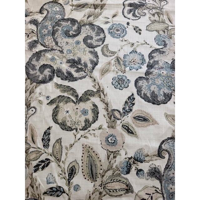 Scalamandre Fabric Sc 000216603-Cumbria Hand Block Print-Smoke on Ivory 1 7/8 yards Brand: Scalamandre Fabrics Pattern...