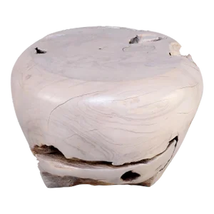 Bleached White Teak Root Accent or Side Table or Stool 23