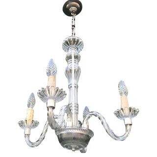 Small Murano Glass Chandelier, 1940s For Sale