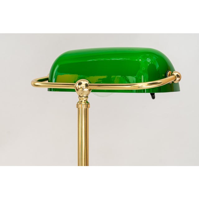 Banker Table Lamp with Glass Shade, Vienna, 1920s For Sale - Image 14 of 17
