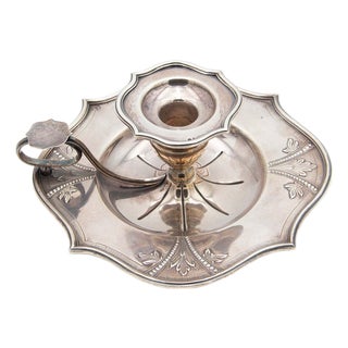 Silver Paddle with Leaf Reliefs For Sale