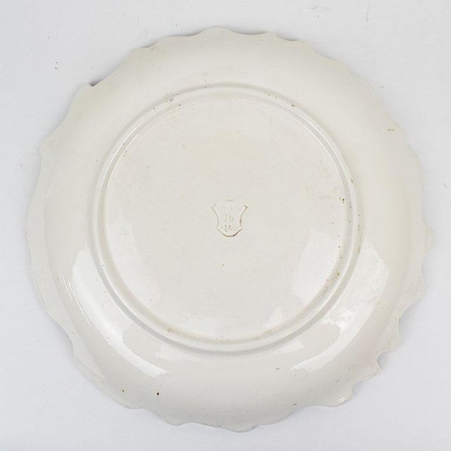 Yellow Vintage Round Italian Colorful Polychrome Hand Painted Ceramic Majolica Fruit Platter For Sale - Image 8 of 8