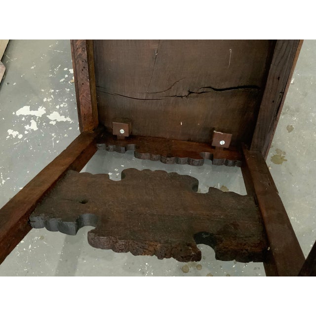 Antique Italian Renaissance 17th Century Walnut Side Chair For Sale - Image 10 of 11