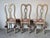 Wood 1970s Palm Beach Queen Anne–Style Carved Wood & Cane Dining Chairs — Set of 5 For Sale - Image 7 of 12