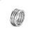 Modern Men’s Bvlgari Bugari Iconic b.zero1 Four-Band 18k White Gold Band Ring For Sale - Image 3 of 8