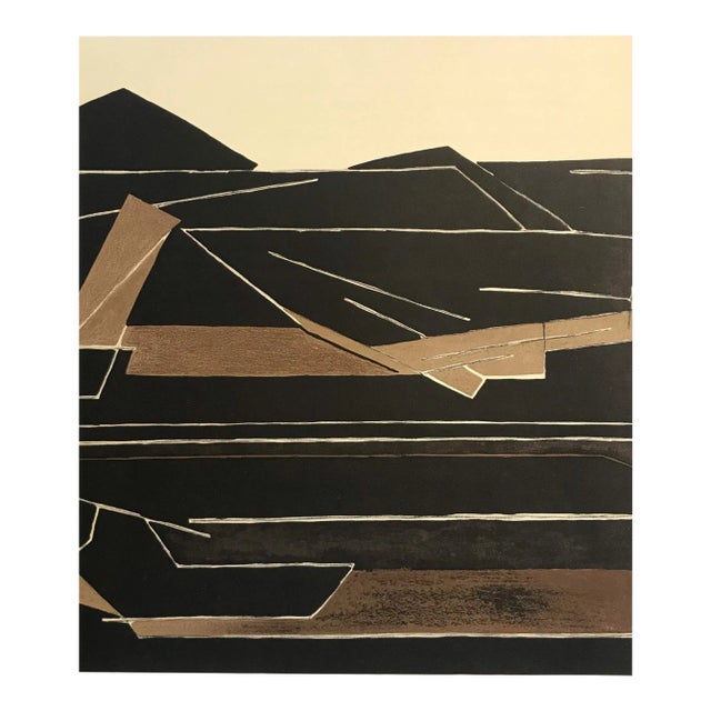 Palazuelo Original Lithograph Dm0773 Derriere Le Miroir 1955 For Sale