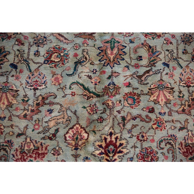 Blue Vintage Tabriz Square Carpet 11'9" X 11'10" For Sale - Image 8 of 13