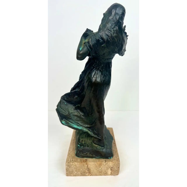 Bessie Potter Vonnoh " Butterflies" Dancing Girl Bronze Sculpture Signed For Sale - Image 11 of 13