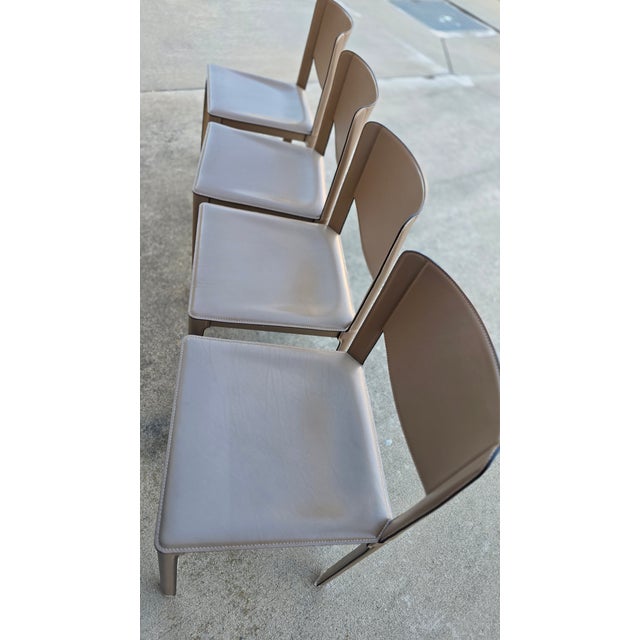 Animal Skin 1990s Matteo Grassi Leather Chairs For Sale - Image 7 of 12
