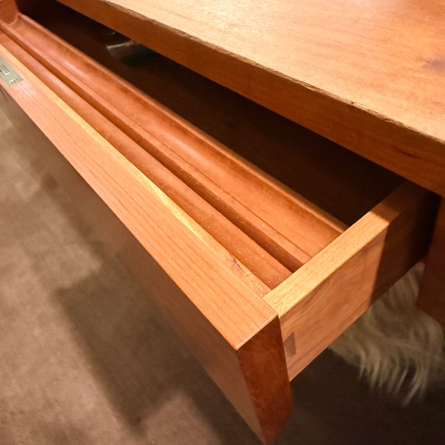 Large Thos. Moser Bow Front Desk For Sale - Image 10 of 15