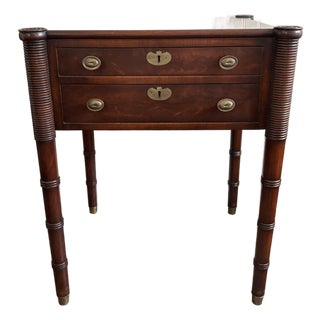 Antique Federal American Walnut Sheraton Style Side Table 19th Century Mahogany For Sale