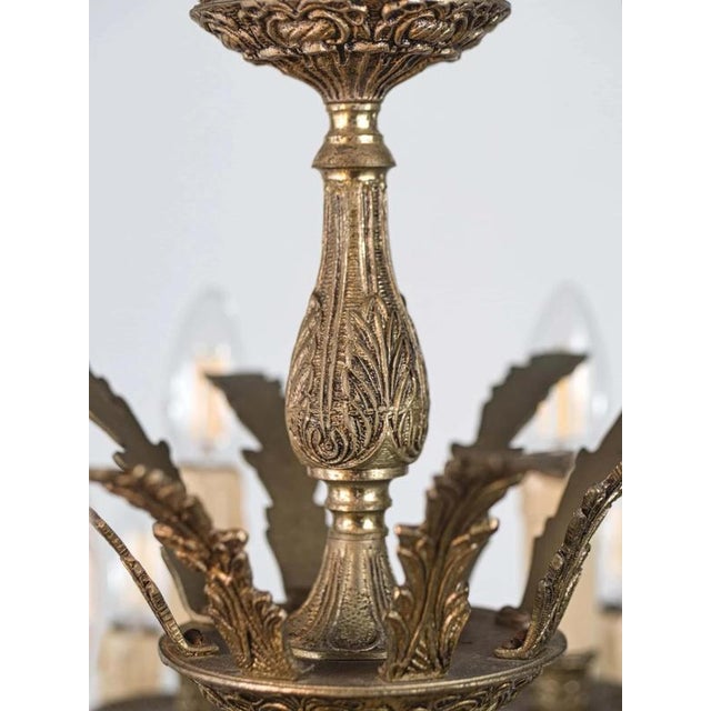 2000 - 2009 16th Century Two-Story Chandelier in Polished Brass For Sale - Image 5 of 7