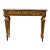 1960s Elegant Louis XVI Style Giltwood Marble-Top Console / Sofa Table With Hand-Carved Foliate Detail For Sale