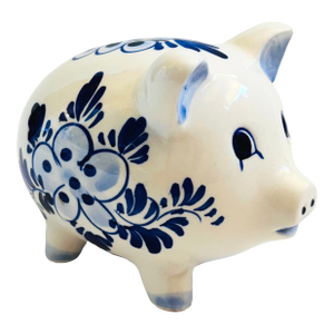 Delft Blue and White Piggy Bank