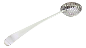 Silver Soup Ladle with Smooth Handle