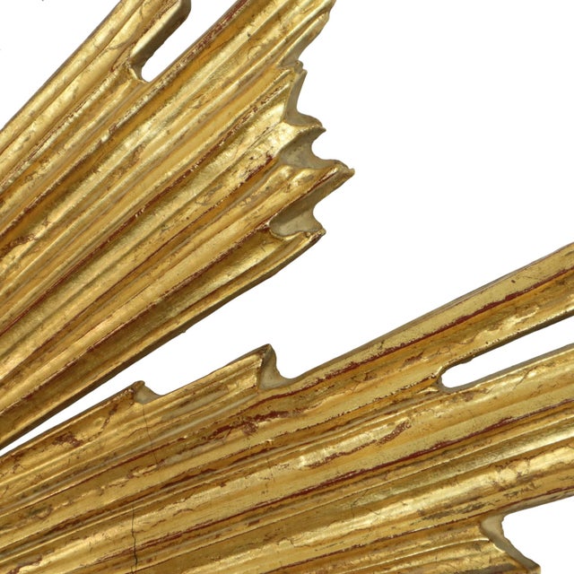 Deknudt Sunburst Sun Mirror in Gilded Wood, 1960s For Sale - Image 17 of 18