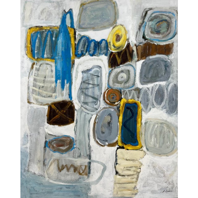 Contemporary Abstract Original Oil Painting on Canvas For Sale